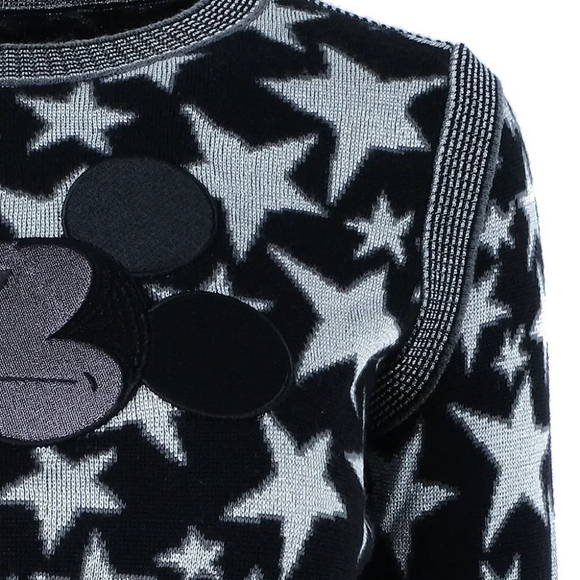 Marc Jacobs Mickey Mouse Black and Sliver Stars Pullover - Picture 4 of 10